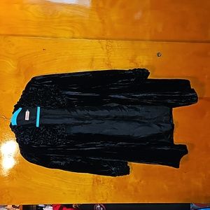 Cupcake black velvet open cardigan